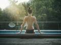 Woman at the pool