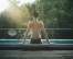 Woman enjoying the outdoor pool